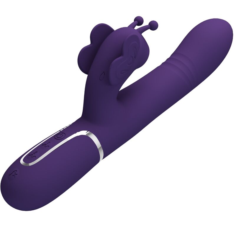 Pretty Love Vibratore Rabbit 4 in 1 con Farfalla Viola – immagine 3