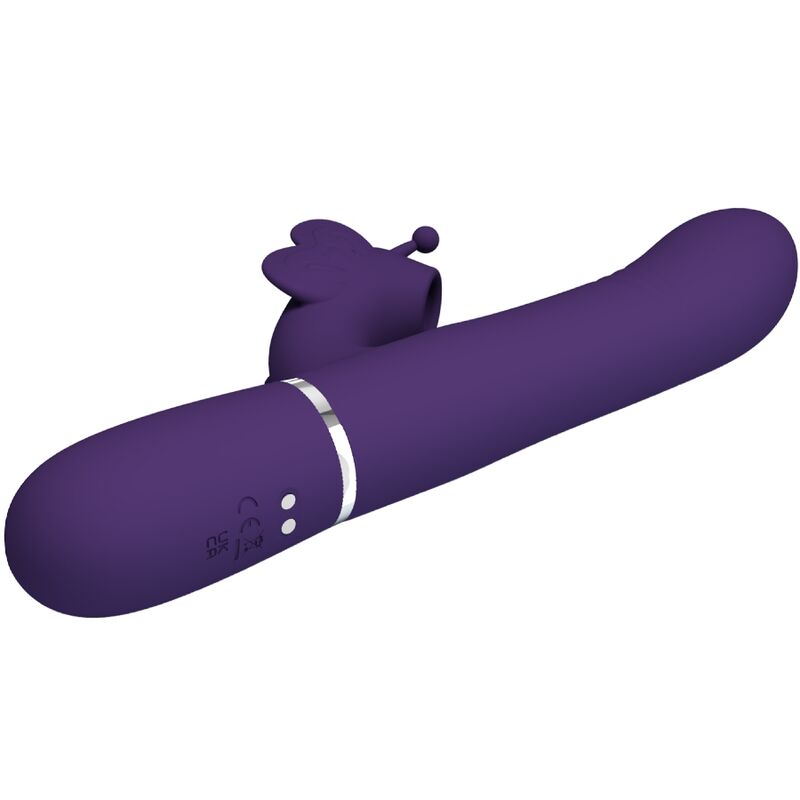 Pretty Love Vibratore Rabbit 4 in 1 con Farfalla Viola – immagine 4