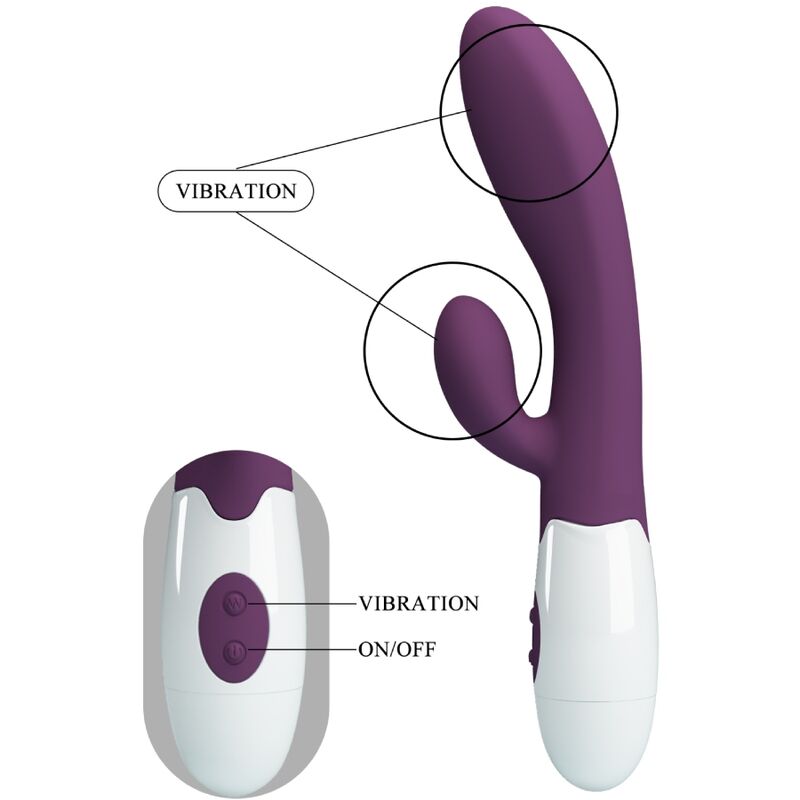 Pretty Love Alvis Vibratore Rabbit Punto G 30 Funzioni Viola – immagine 8