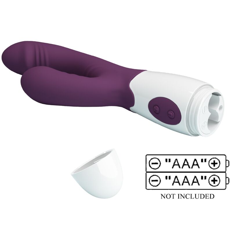 Pretty Love Andre Vibratore Rabbit con Petali e Onde Viola – immagine 9