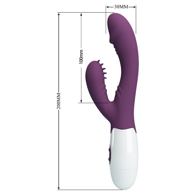 Pretty Love Andre Vibratore Rabbit con Petali e Onde Viola – immagine 7