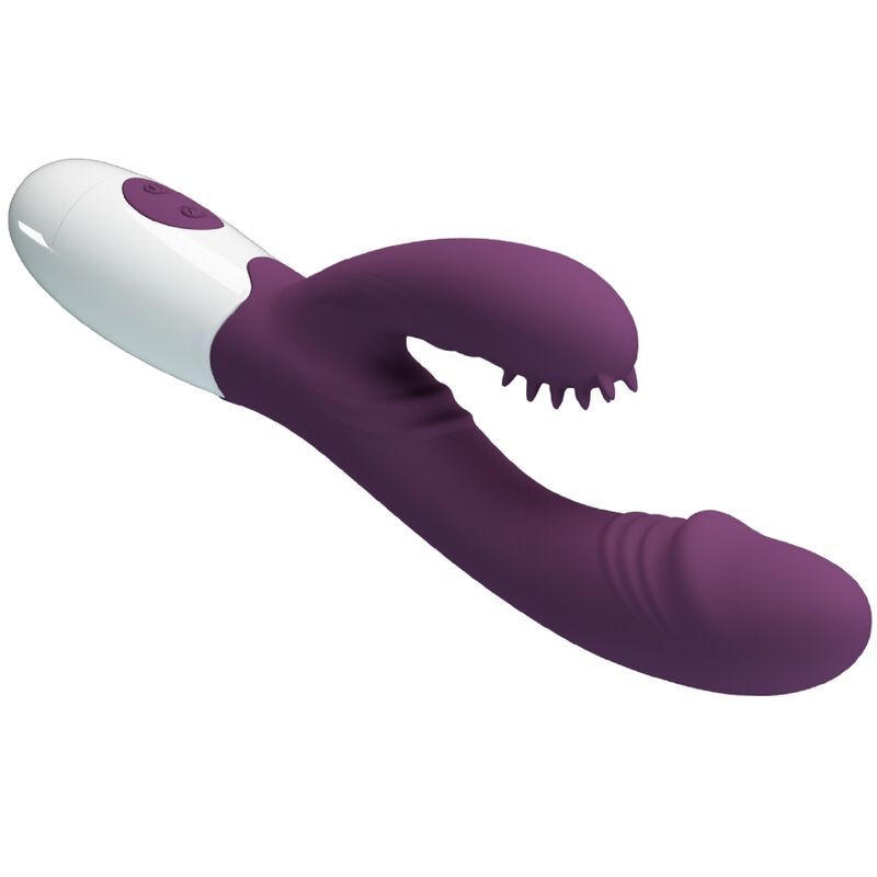 Pretty Love Andre Vibratore Rabbit con Petali e Onde Viola – immagine 5
