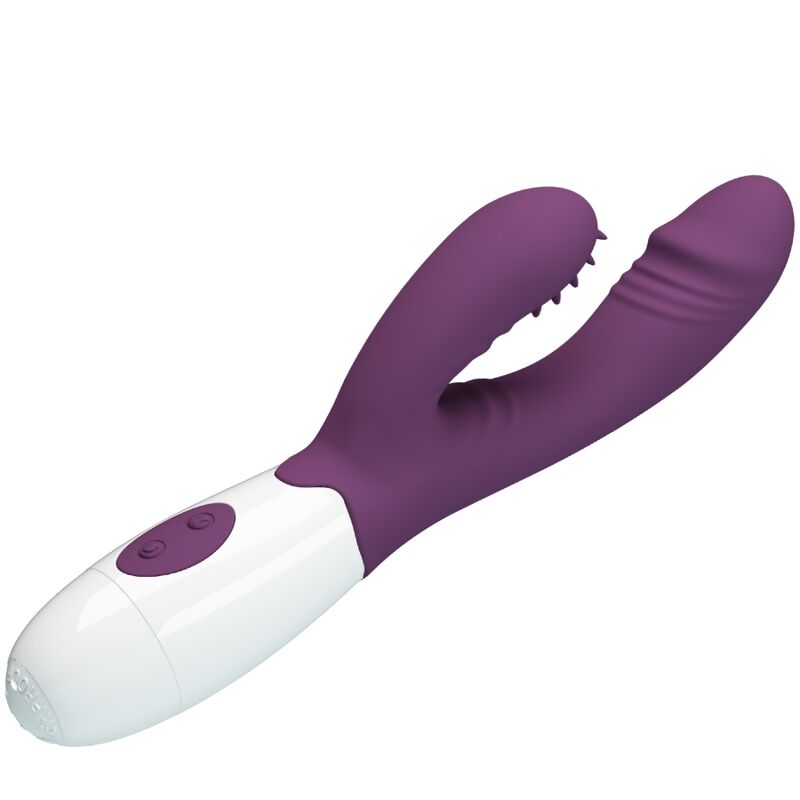 Pretty Love Andre Vibratore Rabbit con Petali e Onde Viola – immagine 4