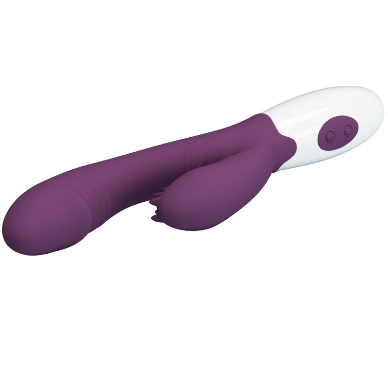 Pretty Love Andre Vibratore Rabbit con Petali e Onde Viola – immagine 6