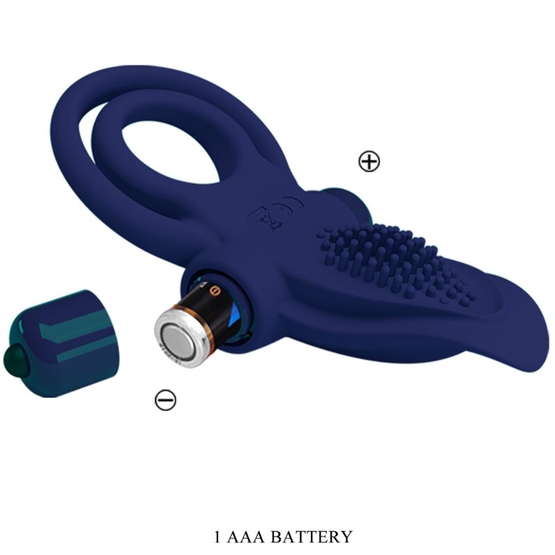 Pretty Love Bronson Doppio Anello Vibrante Blu – immagine 7