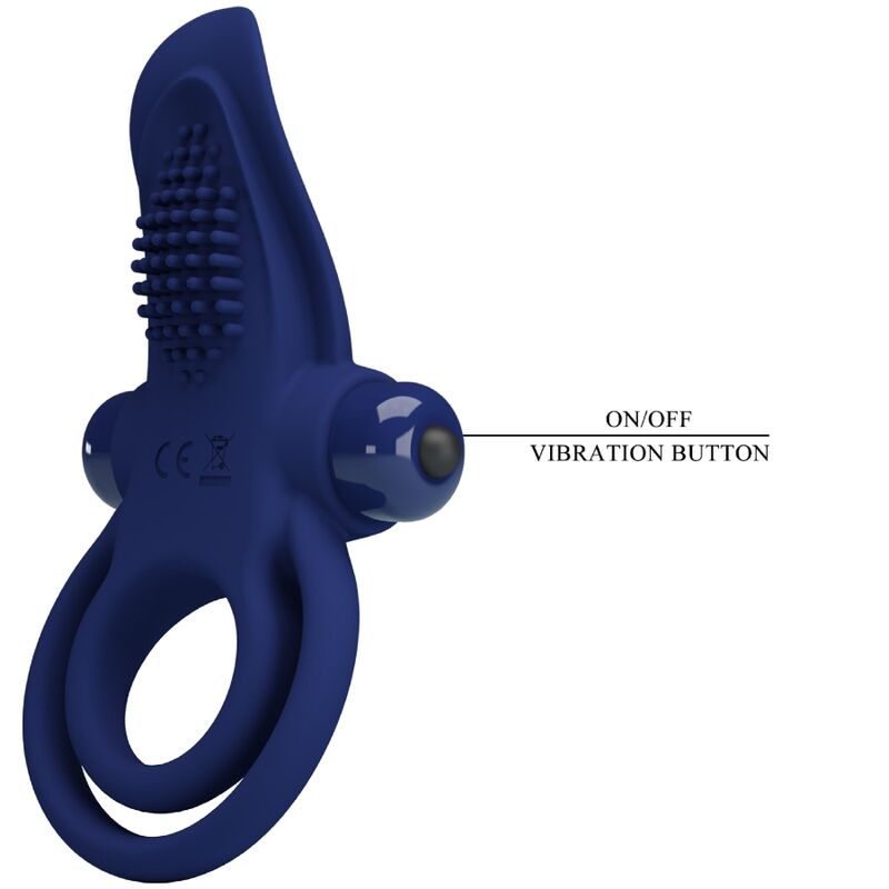 Pretty Love Bronson Doppio Anello Vibrante Blu – immagine 8