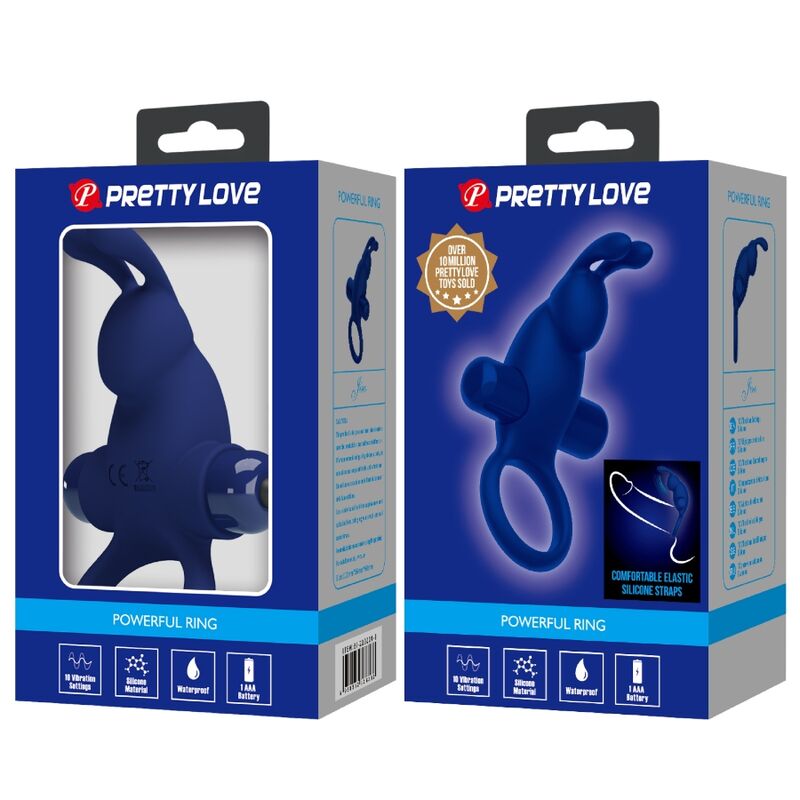 Pretty Love Jiro Anello Vibrante Coniglietto Blu – immagine 9
