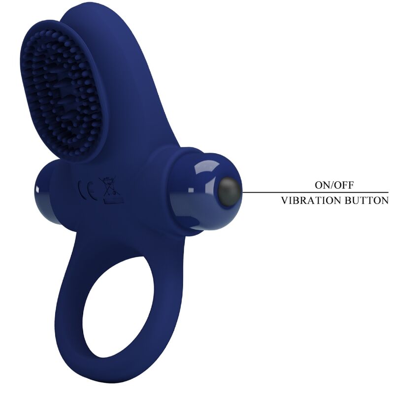 Pretty Love Palle Anello Vibrante con Stimolatore Blu – immagine 7