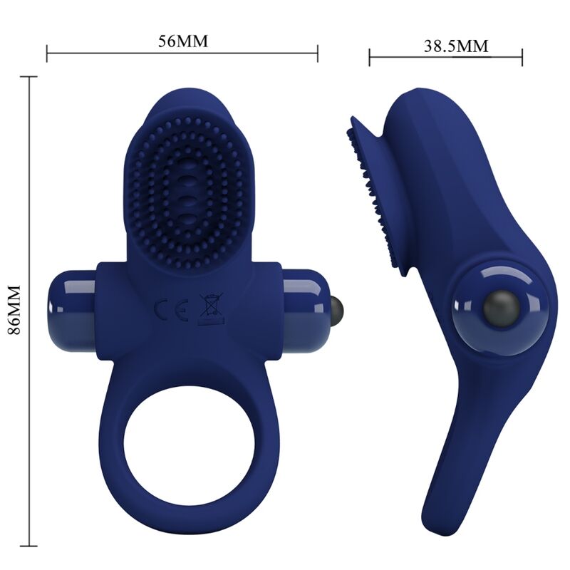 Pretty Love Palle Anello Vibrante con Stimolatore Blu – immagine 6