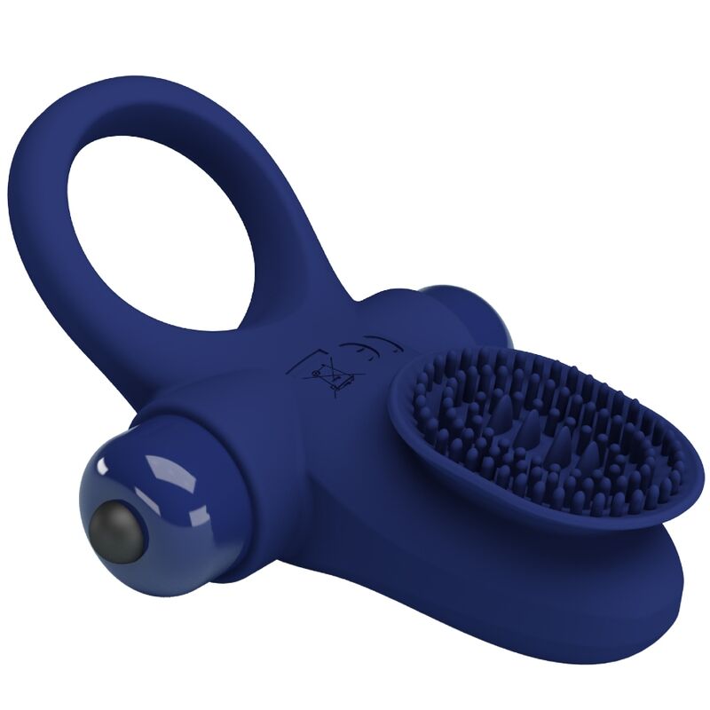 Pretty Love Palle Anello Vibrante con Stimolatore Blu – immagine 4