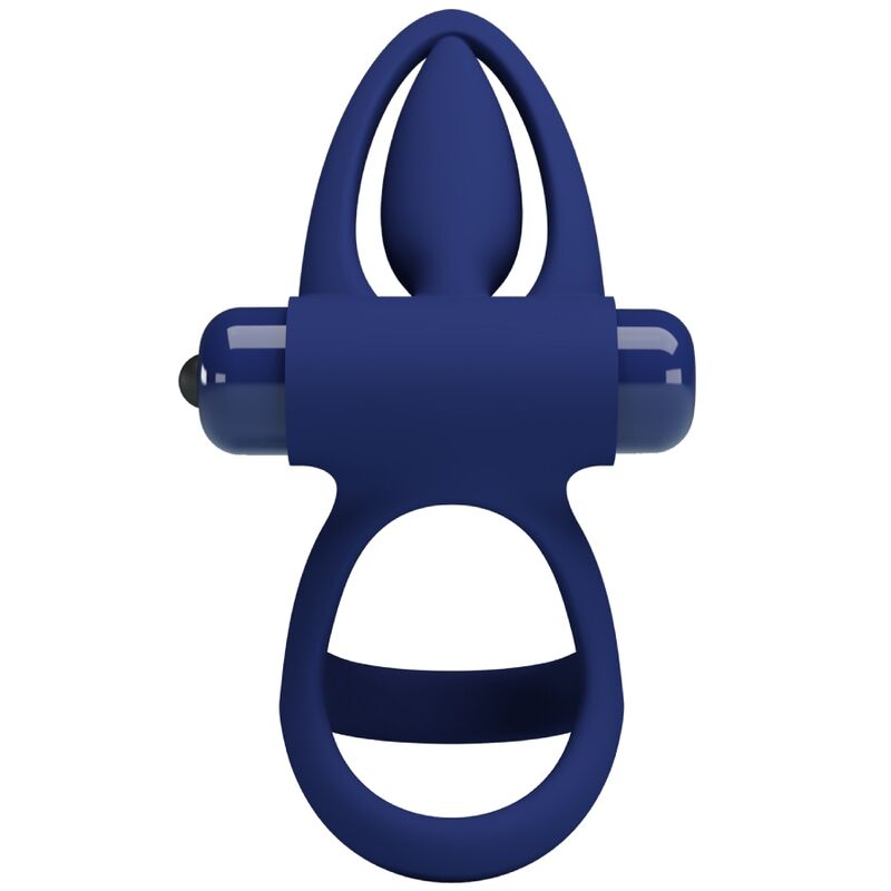 Pretty Love Mat Doppio Anello Vibrante con Delfino e Setole Blu – immagine 4