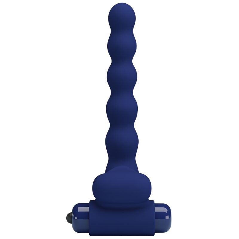 Pretty Love Ajmal Anello Vibrante con Plug Anale Blu – immagine 4