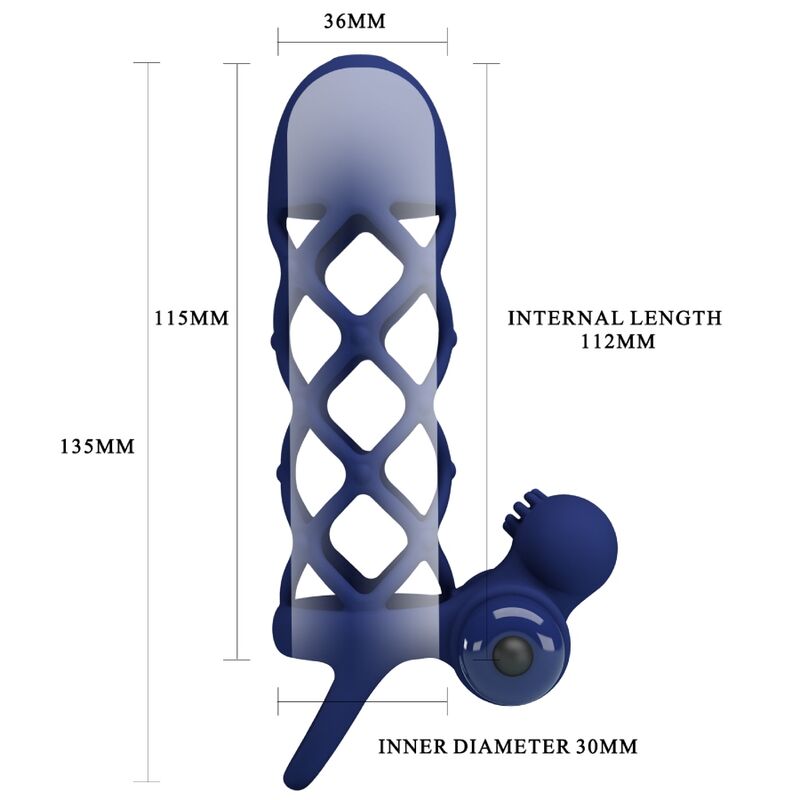 Pretty Love Giann Guaina Vibrante a Gabbia con Stimolatore Blu – immagine 4