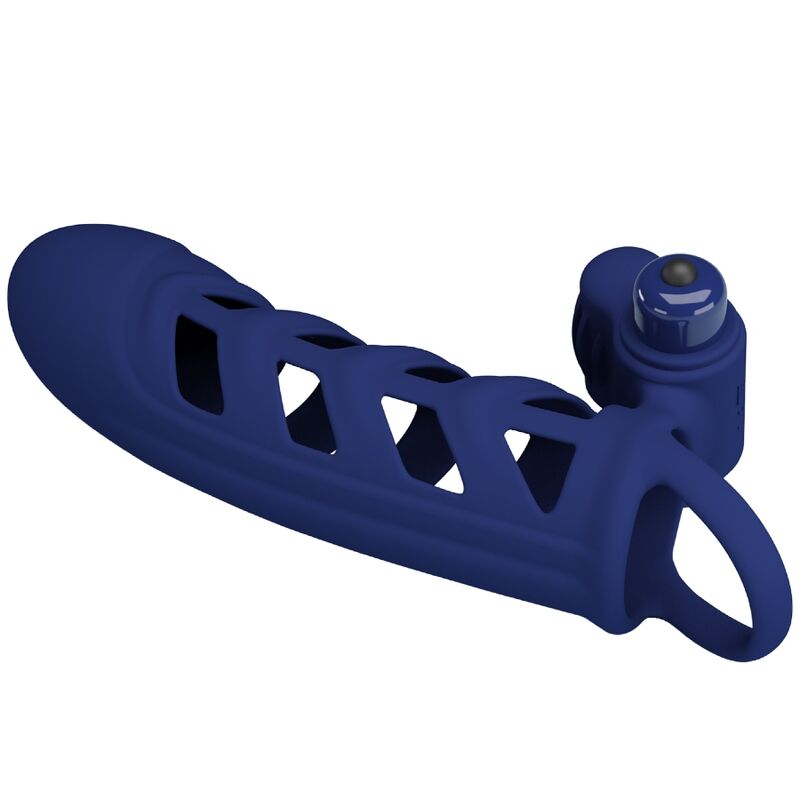 Pretty Love Altaf Guaina Vibrante in Silicone con Anello Blu