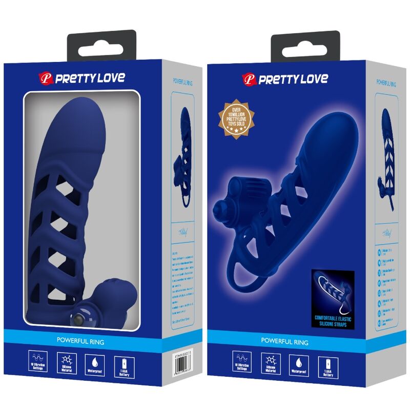 Pretty Love Altaf Guaina Vibrante in Silicone con Anello Blu – immagine 10