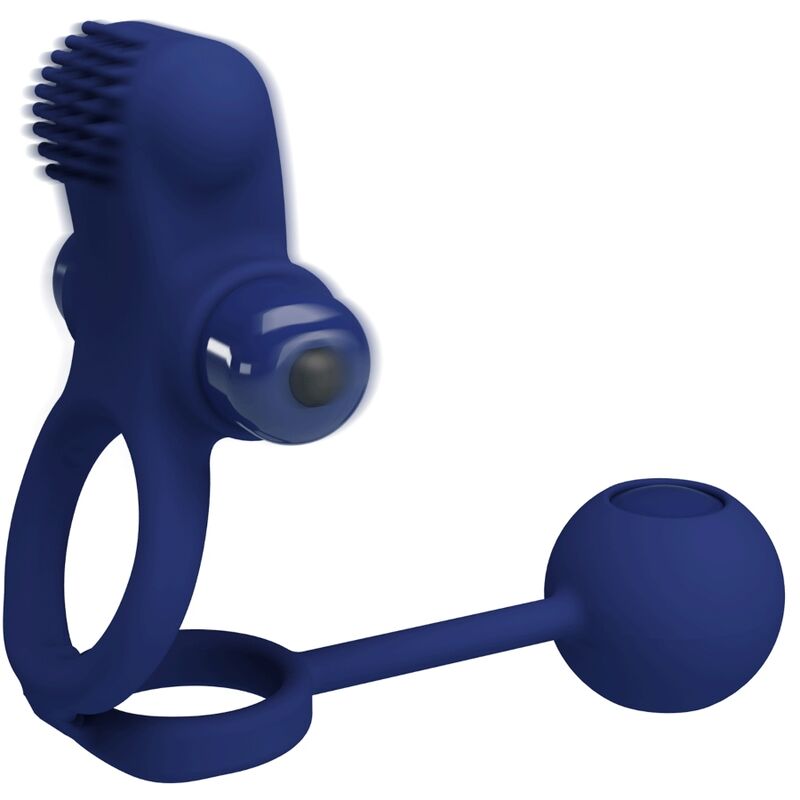 Pretty Love Remington Doppio Anello Vibrante con Pendente Blu – immagine 4