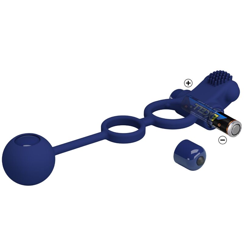 Pretty Love Remington Doppio Anello Vibrante con Pendente Blu – immagine 8