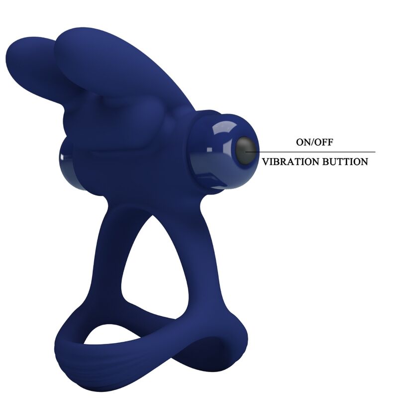 Pretty Love Francisco Doppio Anello Vibrante Coniglietto Blu – immagine 8