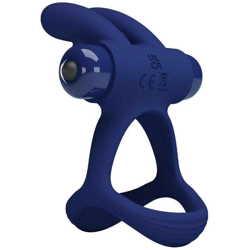 Pretty Love Francisco Doppio Anello Vibrante Coniglietto Blu – immagine 4