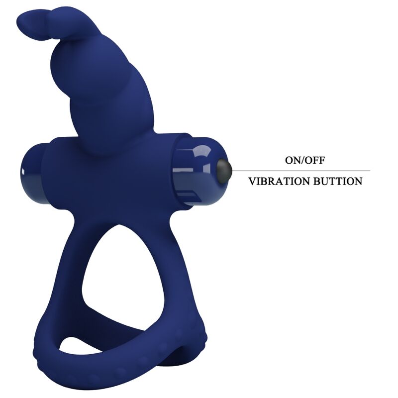 Pretty Love Luchito Doppio Anello Vibrante Coniglietto Blu – immagine 8