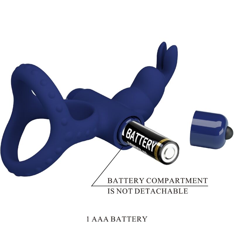 Pretty Love Luchito Doppio Anello Vibrante Coniglietto Blu – immagine 9