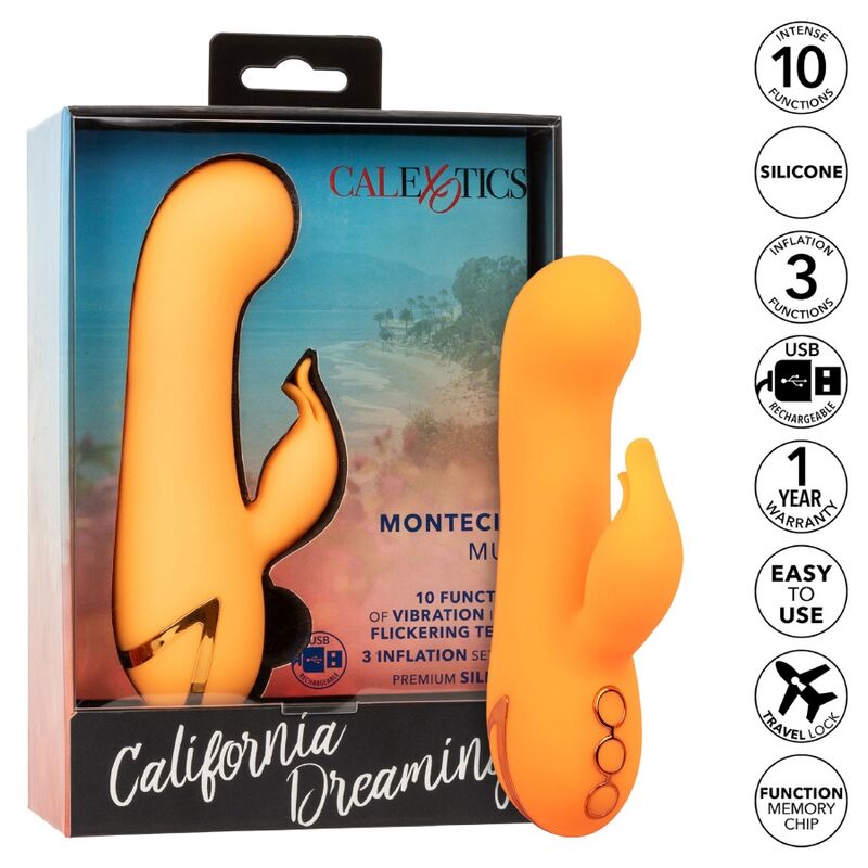 CalExotics California Dreaming Montecito Muse Vibratore Rabbit Arancione – immagine 9