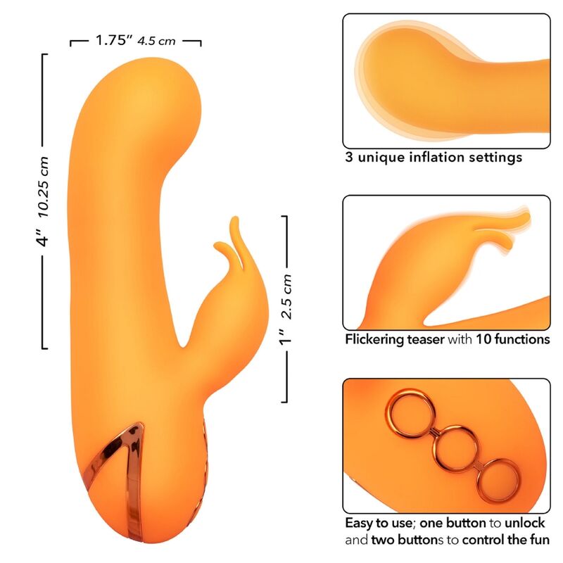 CalExotics California Dreaming Montecito Muse Vibratore Rabbit Arancione – immagine 7
