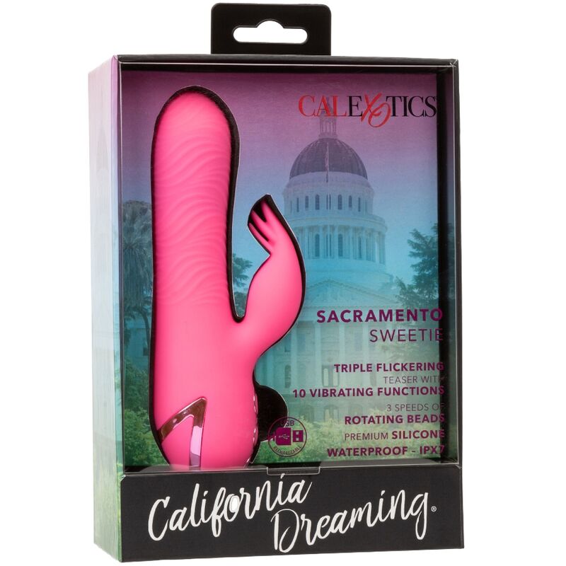 CalExotics California Dreaming Sacramento Sweetie Vibratore Rabbit Rosa – immagine 10