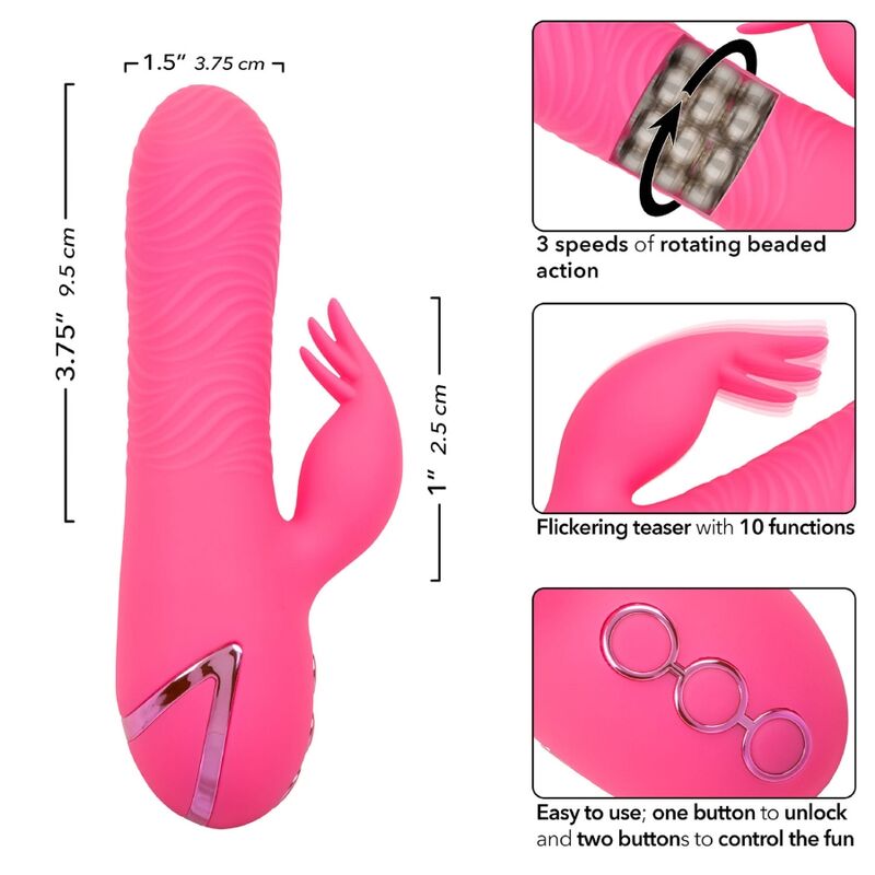 CalExotics California Dreaming Sacramento Sweetie Vibratore Rabbit Rosa – immagine 7