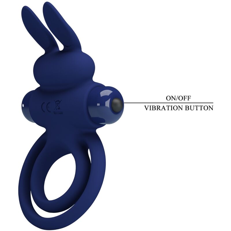 Pretty Love Darey Doppio Anello Vibrante Coniglietto Blu – immagine 7