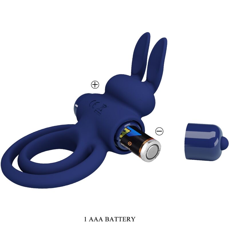Pretty Love Darey Doppio Anello Vibrante Coniglietto Blu – immagine 8
