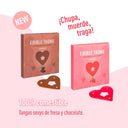 Secret Play Perizoma Commestibile Gommoso a Cuore Gusto Cioccolato Unisex – immagine 4