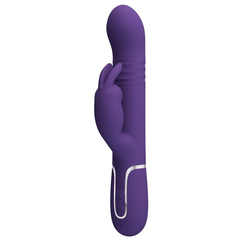 Pretty Love Coale Vibratore Rabbit 4 in 1 con Rotazione e Spinta Viola