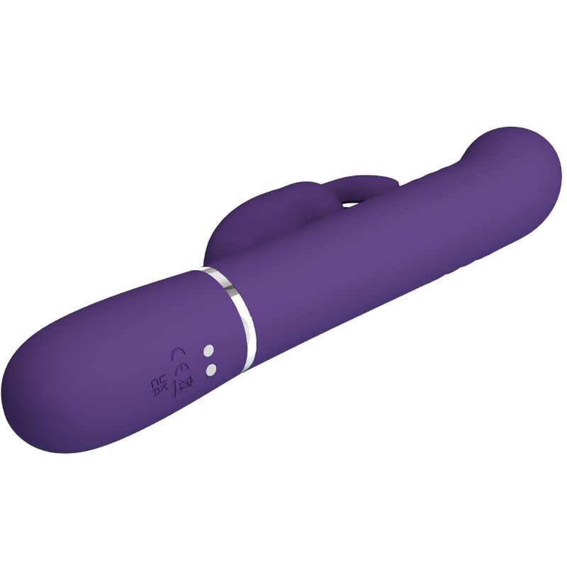 Pretty Love Coale Vibratore Rabbit 4 in 1 con Rotazione e Spinta Viola – immagine 6
