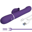 Pretty Love Zalin Vibratore Rabbit con Perle Rotanti 4 in 1 Viola – immagine 10