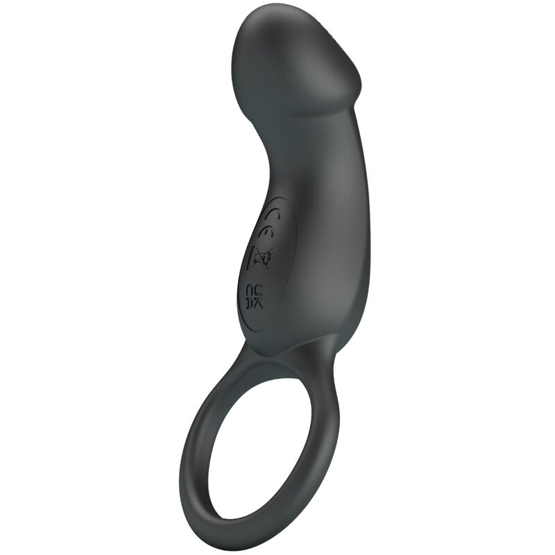 Pretty Love Trae Anello Vibrante con Stimolatore Ricaricabile Nero