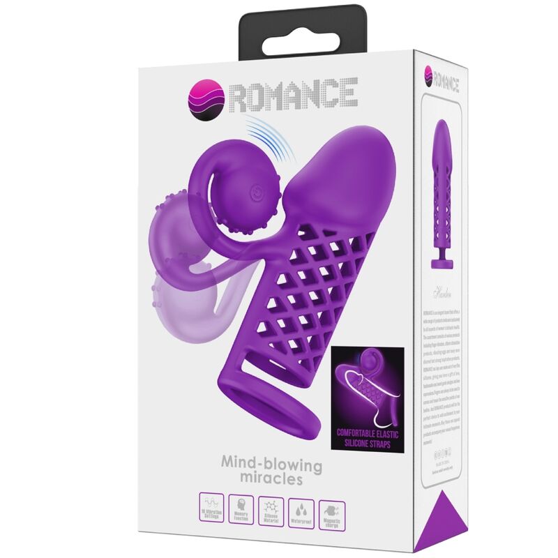 Romance Harden Guaina Estensore Vibrante Ricaricabile Viola – immagine 9