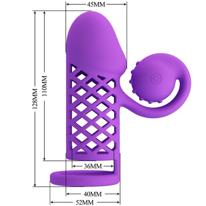 Romance Harden Guaina Estensore Vibrante Ricaricabile Viola – immagine 6