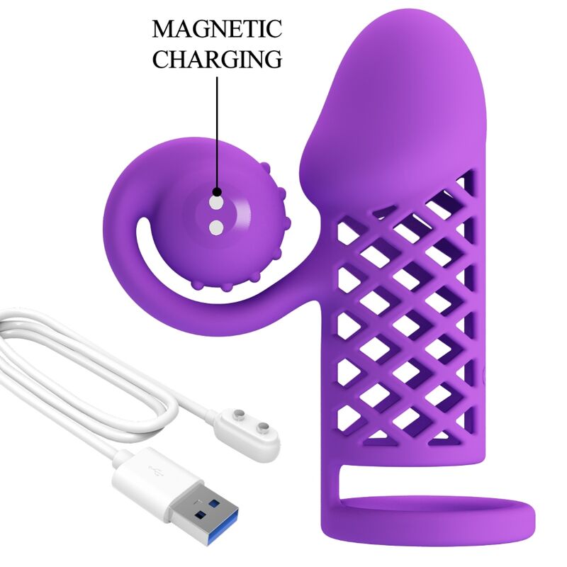 Romance Harden Guaina Estensore Vibrante Ricaricabile Viola – immagine 8