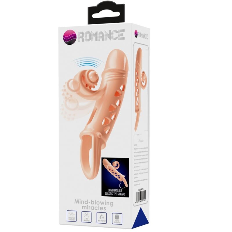 Romance Guaina Estensore Vibrante con Anello Testicoli Naturale – immagine 8