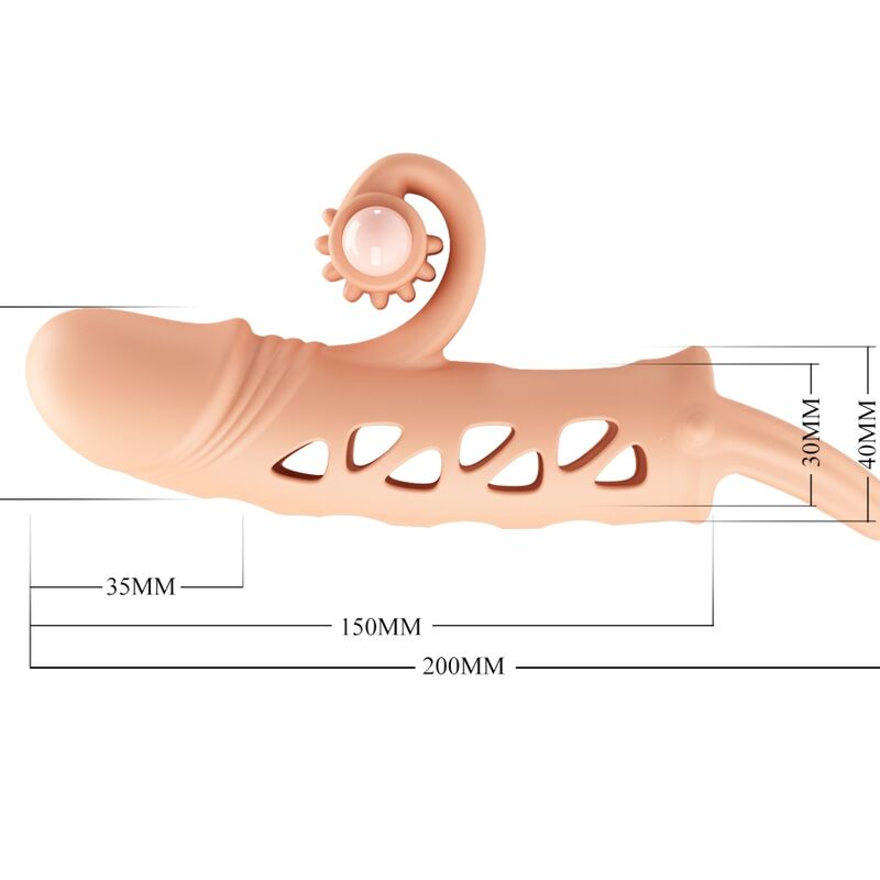 Romance Guaina Estensore Vibrante con Anello Testicoli Naturale – immagine 6