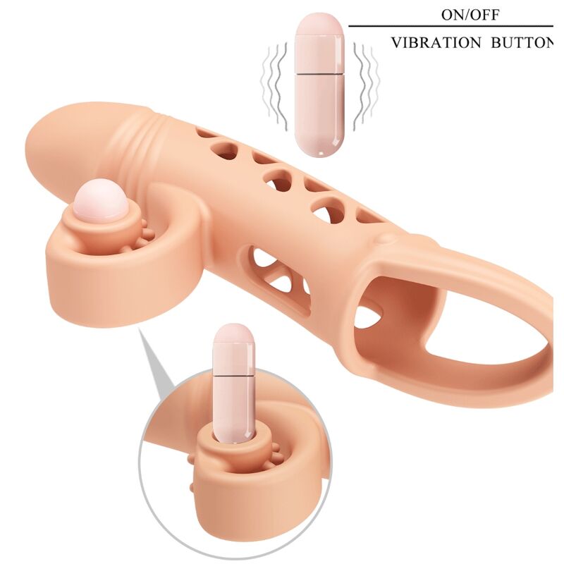 Romance Guaina Estensore Vibrante con Anello Testicoli Naturale – immagine 7