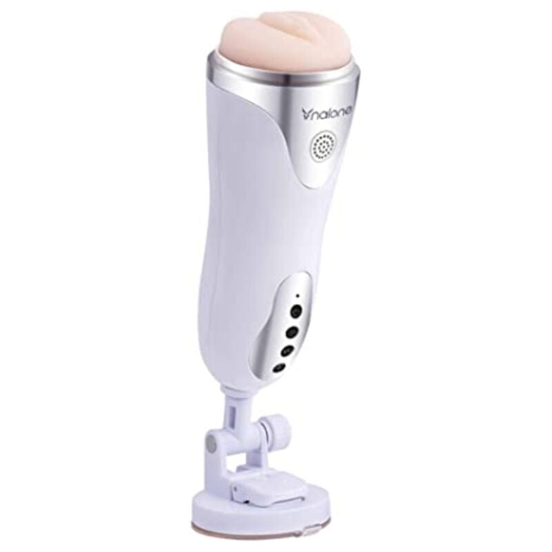 Nalone Magician Masturbatore Vibrante a Mani Libere con Ventosa Bianco