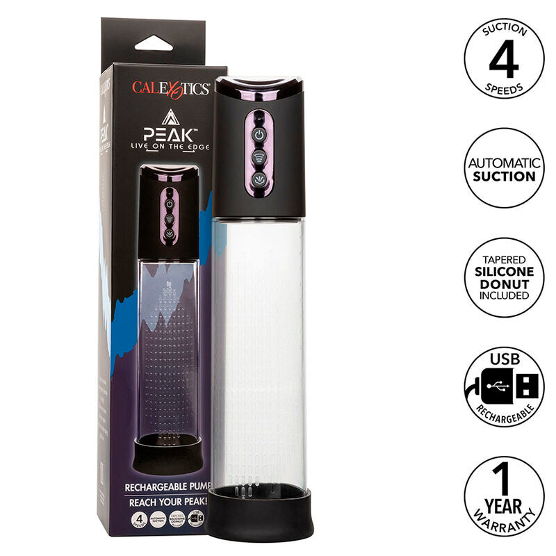 CalExotics Peak Pompa per Pene Automatica Ricaricabile 4 Velocità
