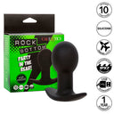 CalExotics Rock Bottom plug anale vibrante pop con bulbo nero – foto 2