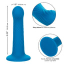 CalExotics Wave Rider Ripple plug anale in silicone liquido blu – foto 7