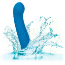 CalExotics Wave Rider Ripple plug anale in silicone liquido blu – foto 8
