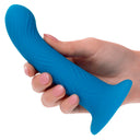 CalExotics Wave Rider Ripple plug anale in silicone liquido blu