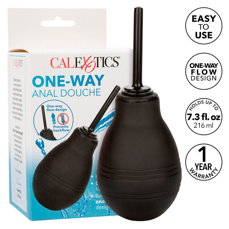 CalExotics One Way Doccia Anale con Valvola Antiriflusso Nera