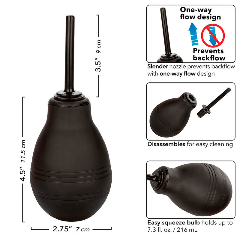 CalExotics One Way Doccia Anale con Valvola Antiriflusso Nera – immagine 6